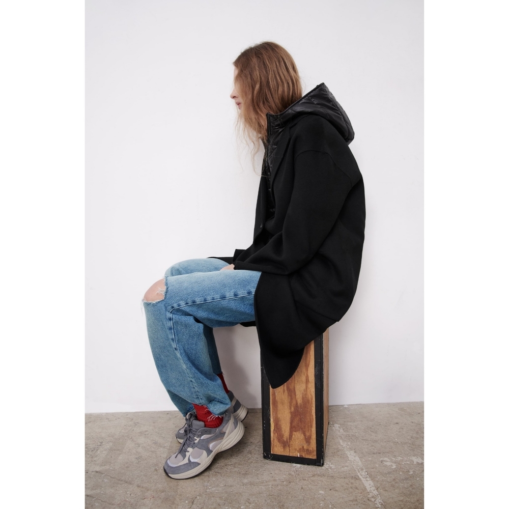 Zara 2 in 1 wool blend oversized coat and vest - Picture 5 of 15